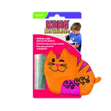 קונג בובת חתול כתום עם מילוי קטניפ - משחק לחתולים