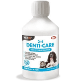 מי פה רפואי לכלבים וחתולים 250 מל - vetiq 2 in 1 denticare oral hygiene solution 250ml