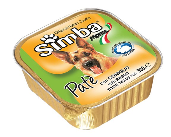מעדן סימבה לכלב ארנבת 300 גרם - SIMBA RABBIT 300G PATE